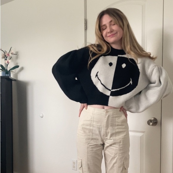 FARM RIO Smiley Icon Sweater M - Picture 3 of 10